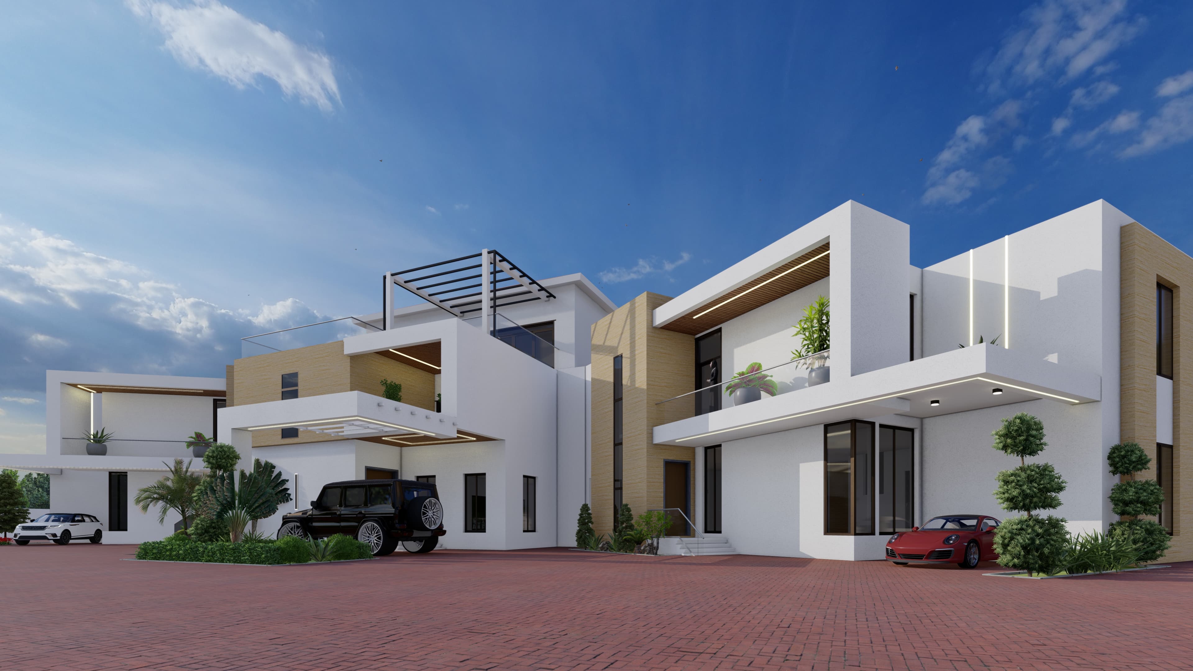 Dokaji Residence compound front view render